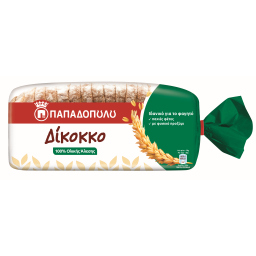 Δίκοκκο Ψωμί για Τοστ Ολικής Άλεσης Vegan 500gr