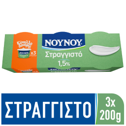 ΝΟΥΝΟΥ Γιαούρτι Στραγγιστό 1.5% 3 × 200 g