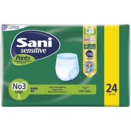Sensitive Pants Εσώρουχα Ακράτειας No3 Large 24τεμ