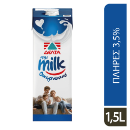 ΔΕΛΤΑ μμμMilk Οικογενειακό Γάλα Υψηλής Παστερίωσης Πλήρες 3,5% 1,5 L