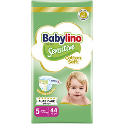 Sensitive Πάνες Cotton Soft Νο5 Junior 11-16kg 44τεμ