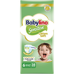 Sensitive Πάνες Cotton Soft Νο6 13-18kg 38τεμ
