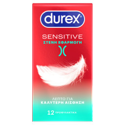 DUREX Sensitive Προφυλακτικά Στενή Εφαρμογή 12 τεμ.