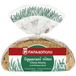 Ψωμί Γερμανικού Τύπου Ολικής Άλεσης σε φέτες 500gr