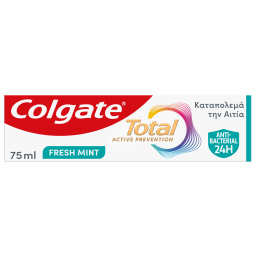 colgate total active οδοντόκρεμα prevention fresh mint 75 ml