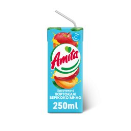 amita φρουτοποτό πορτοκάλι βερίκοκο μήλο 250 ml