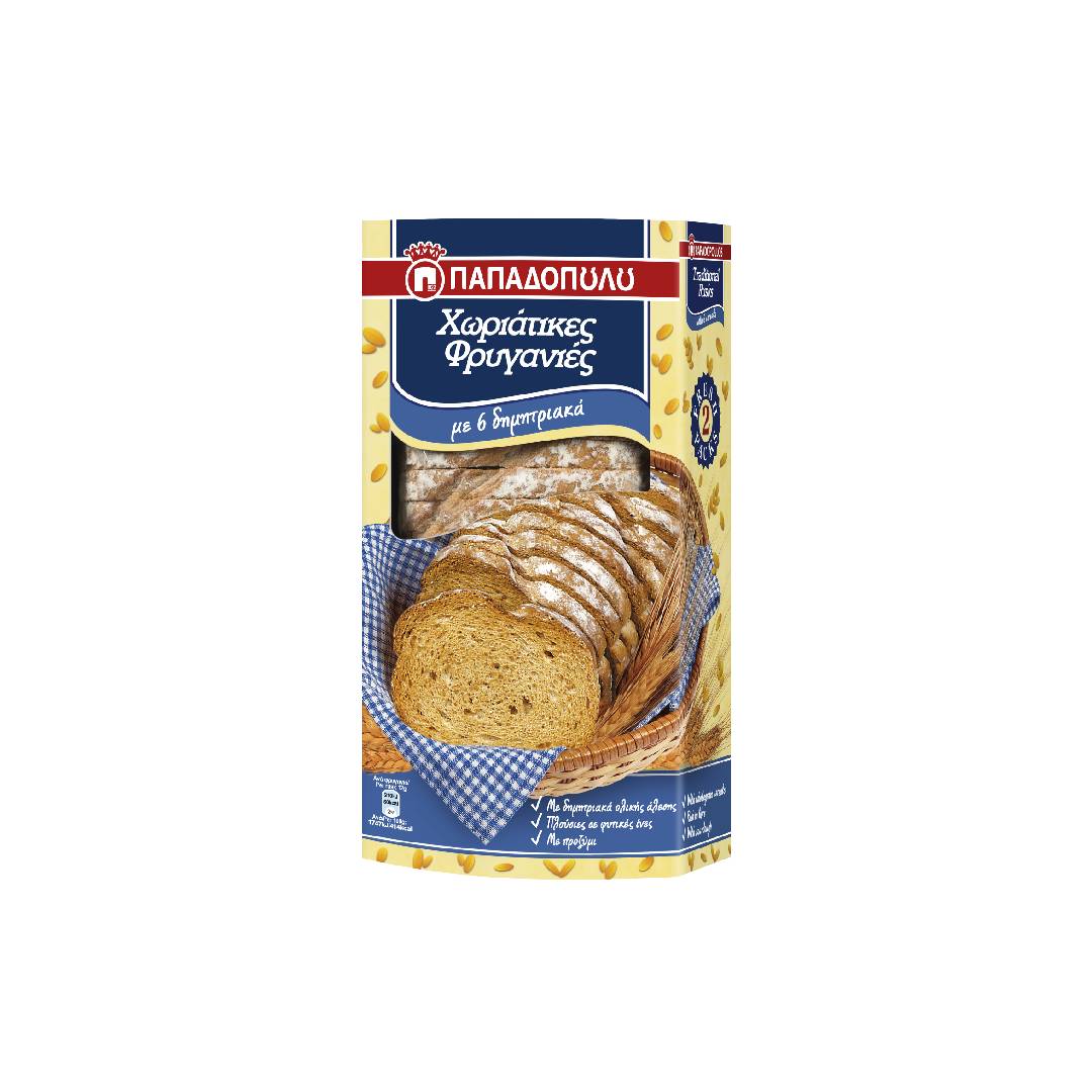 Χωριάτικες Φρυγανιές με 6 Δημητριακά Vegan 240gr