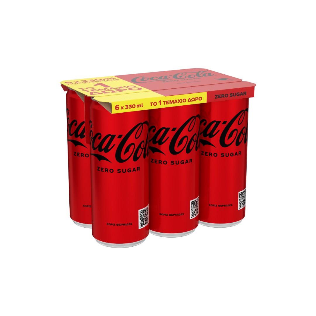 Zero Αναψυκτικό Χωρίς ζάχαρη 5x330ml +1 Δώρο