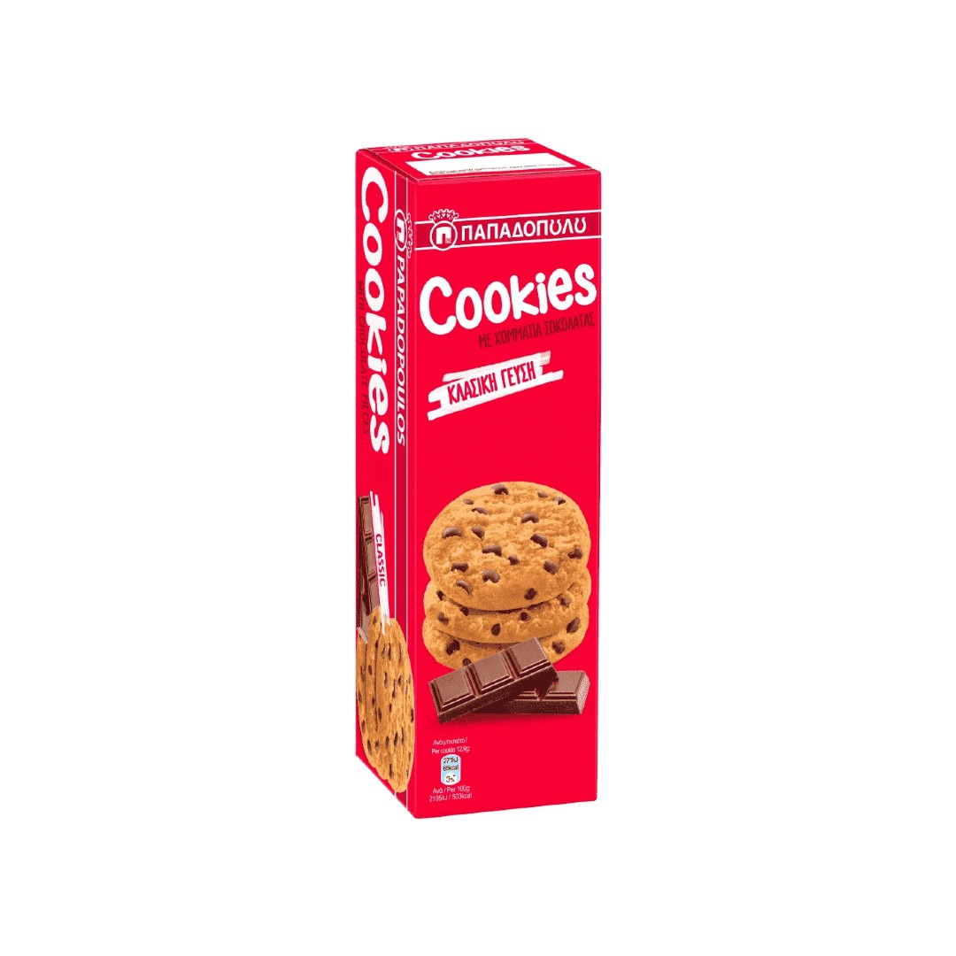 CLASSIC COOKIES  Μπισκότα Κομμάτια Σοκολάτας 180gr