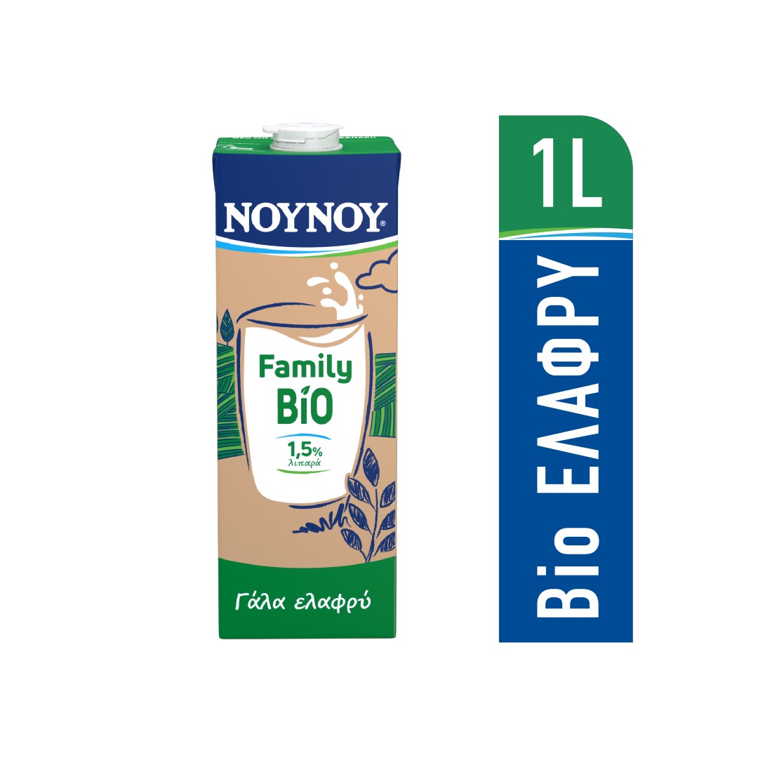 Family Γάλα Υψηλής Παστερίωσης 1,5% Βιολογικό 1lt