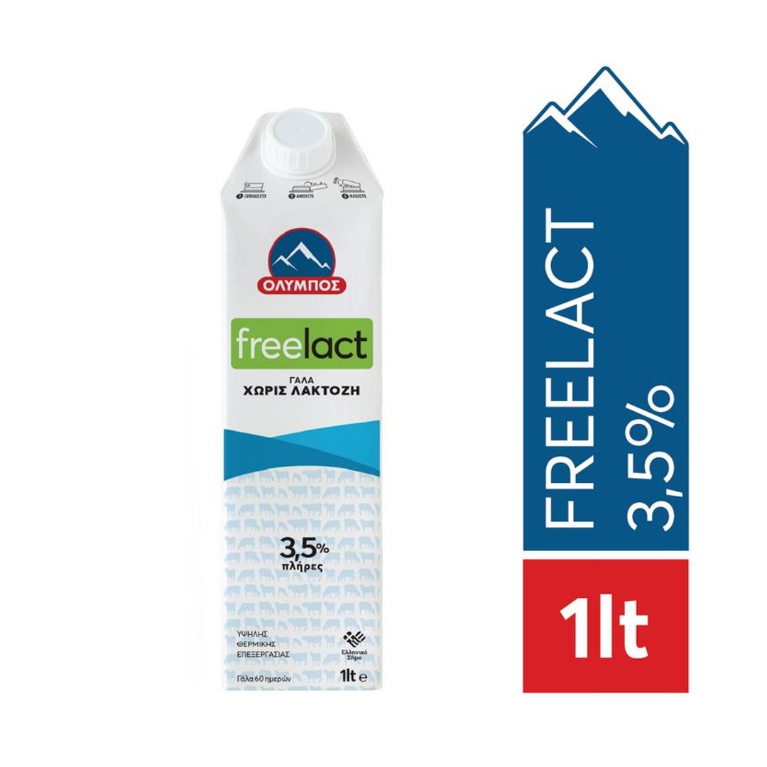 Freelact Γάλα Υψηλής Παστερίωσης Χωρίς λακτόζη 3,5% 1lt