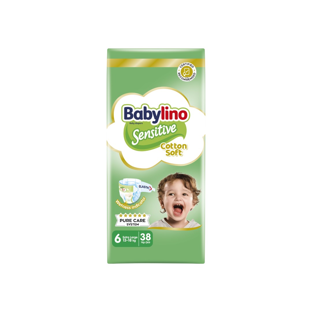 Sensitive Πάνες Cotton Soft Νο6 13-18kg 38τεμ