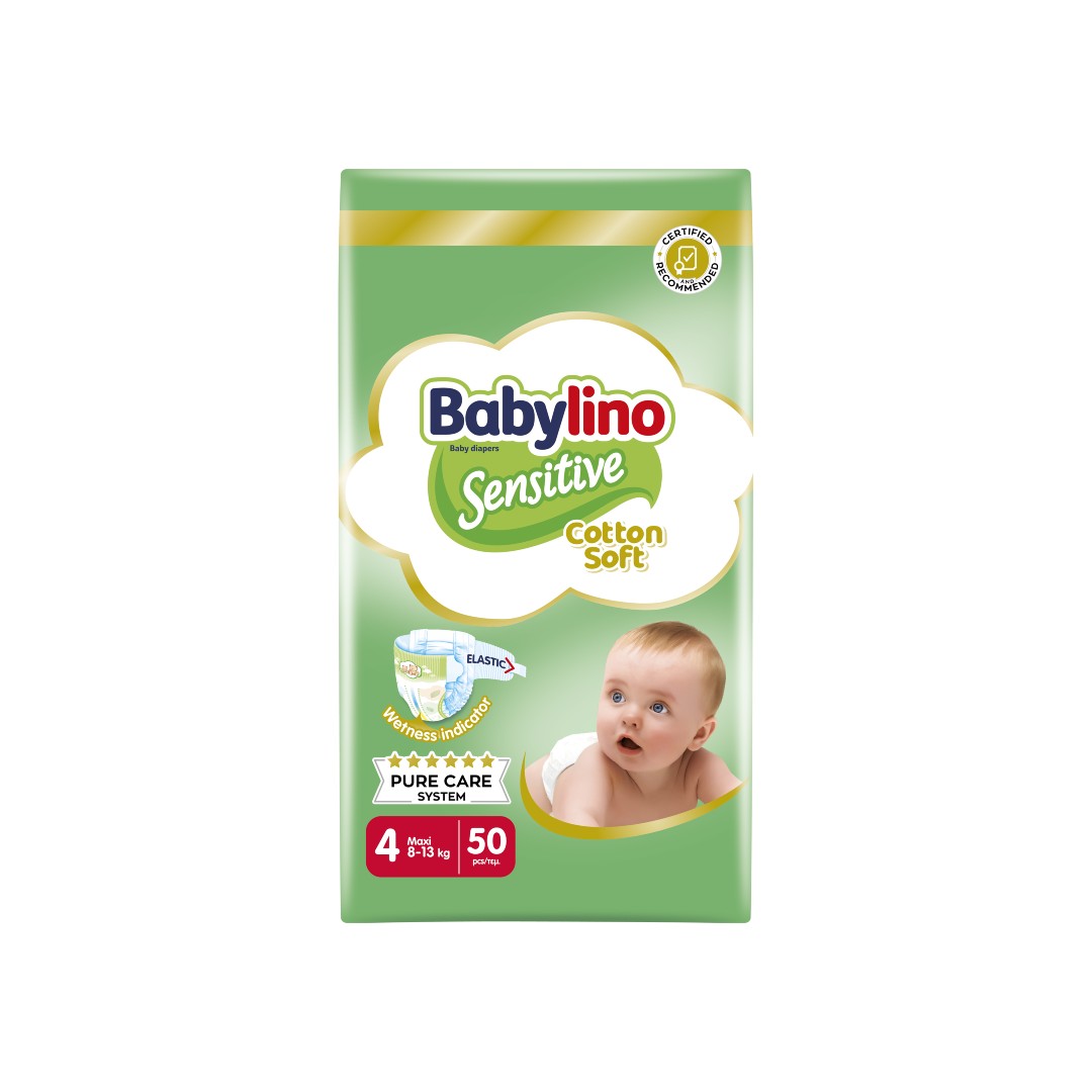 Sensitive Πάνες Cotton Soft Νο4 Maxi 8-13kg 50τεμ
