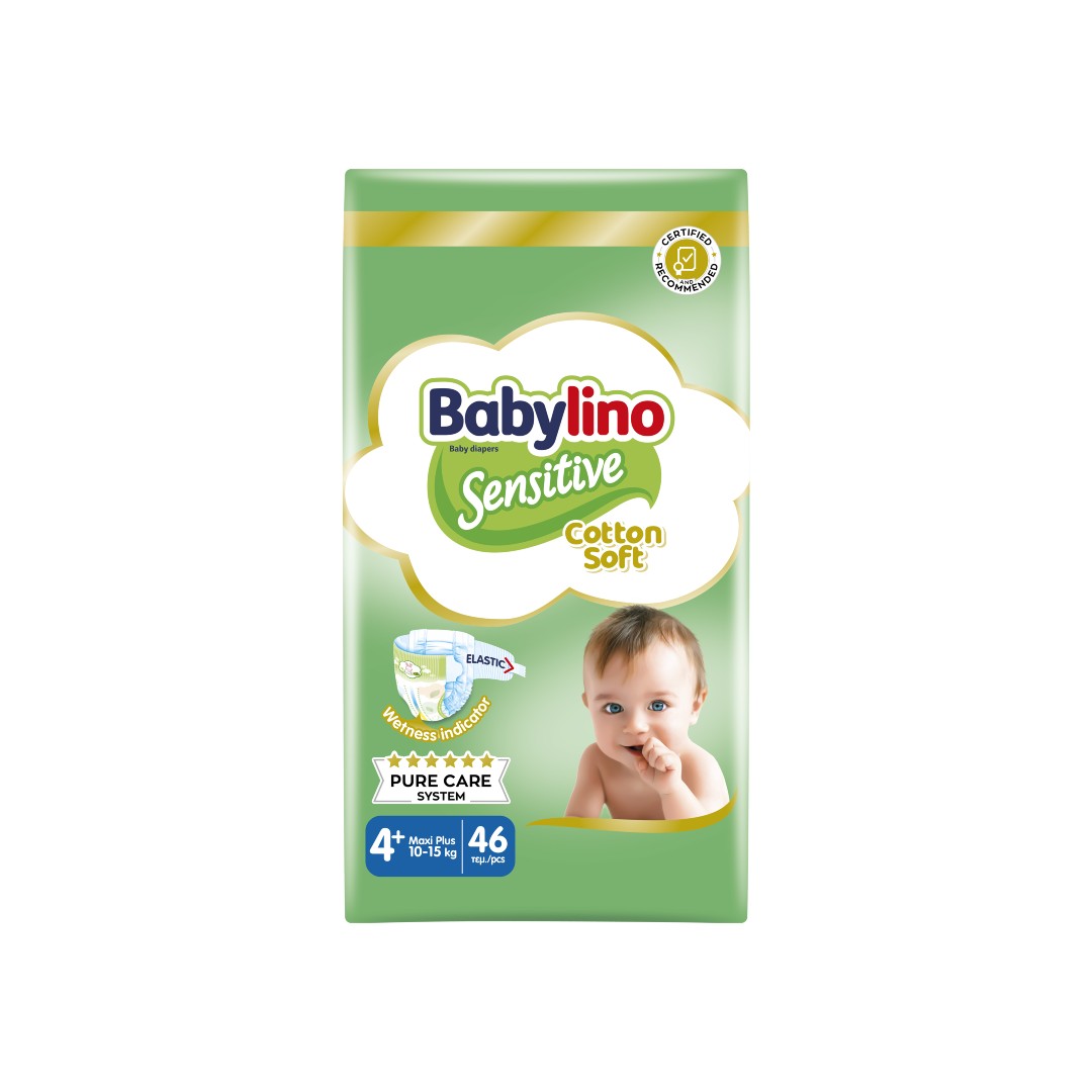 Sensitive Πάνες Cotton Soft Νο4+ Maxi Plus 10-15kg 46τεμ