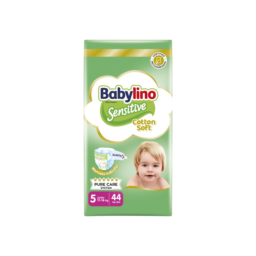 Sensitive Πάνες Cotton Soft Νο5 Junior 11-16kg 44τεμ