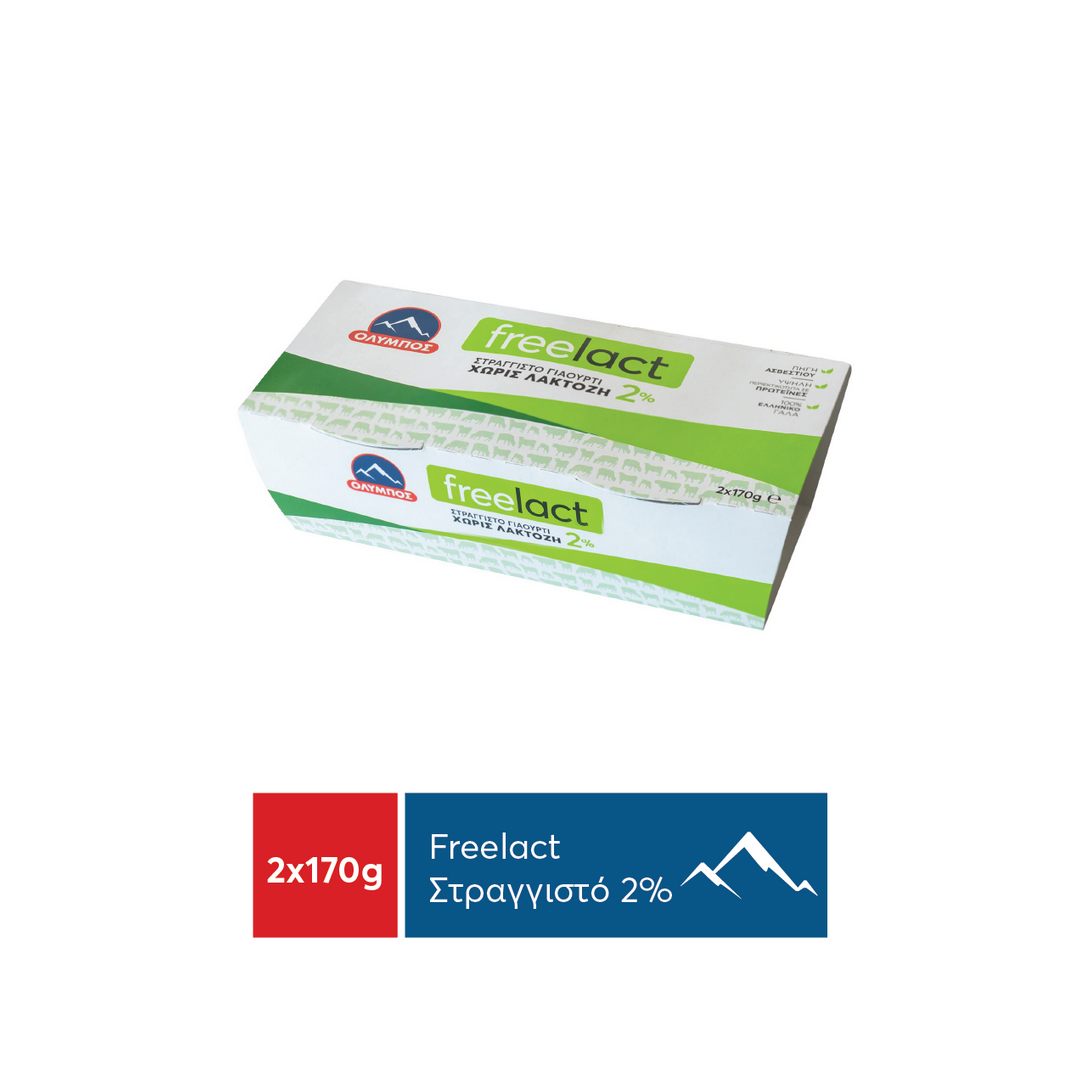 Freelact Γιαούρτι Στραγγιστό 2% Χωρίς λακτόζη 2x170gr