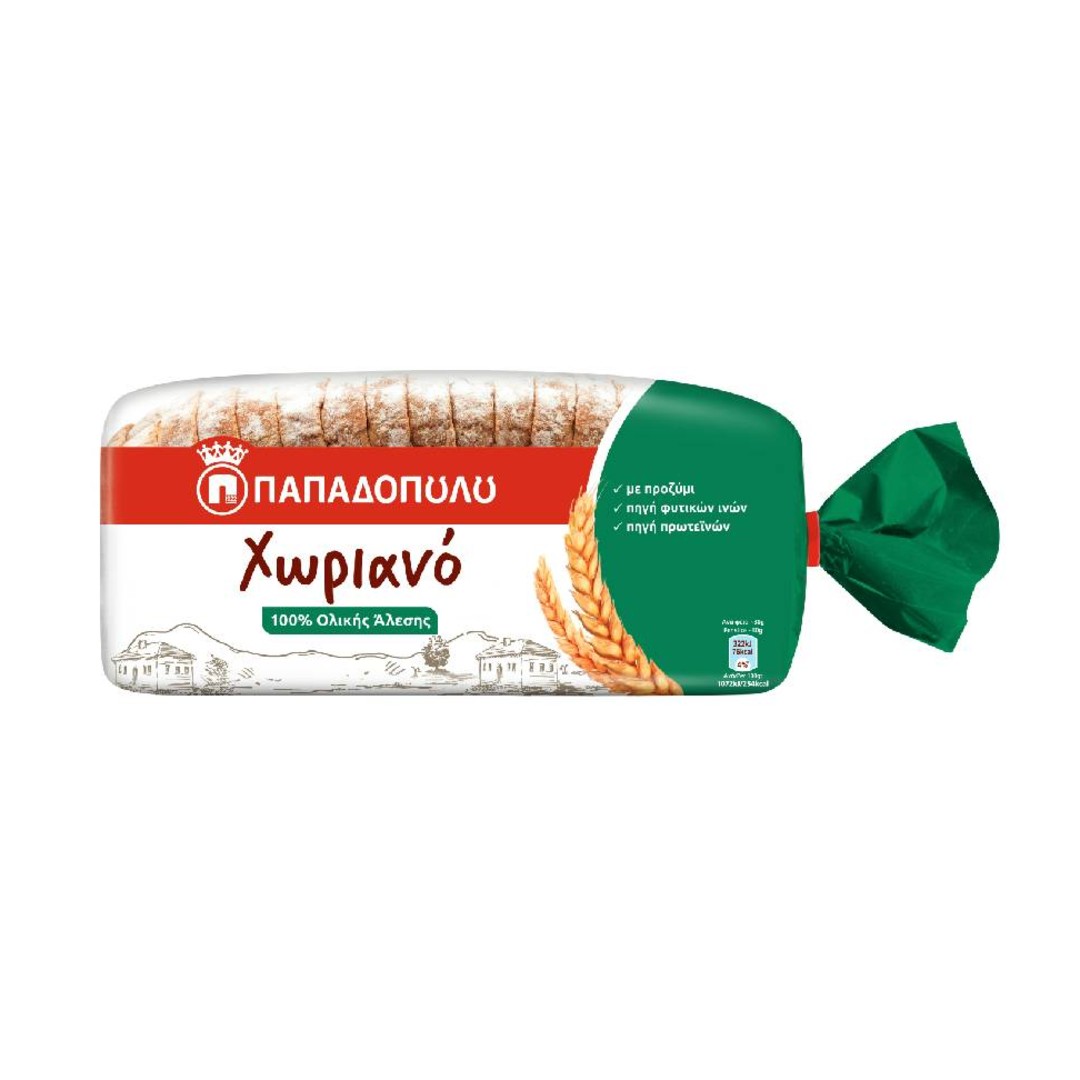 Χωριανό Ψωμί για Τοστ Ολικής Άλεσης Vegan 500gr