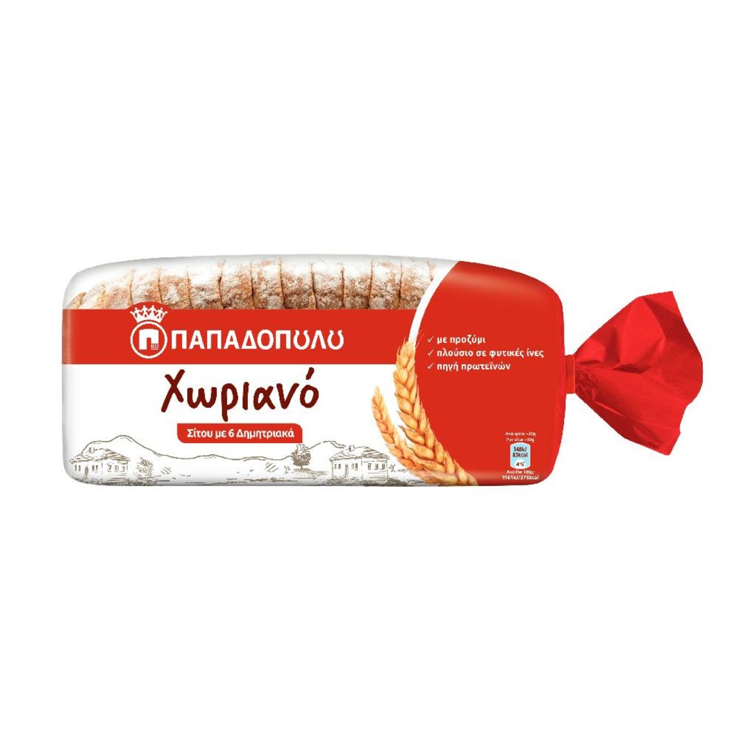 Χωριανό Ψωμί για Τοστ Σίτου με 6 Δημητριακά Vegan 500gr