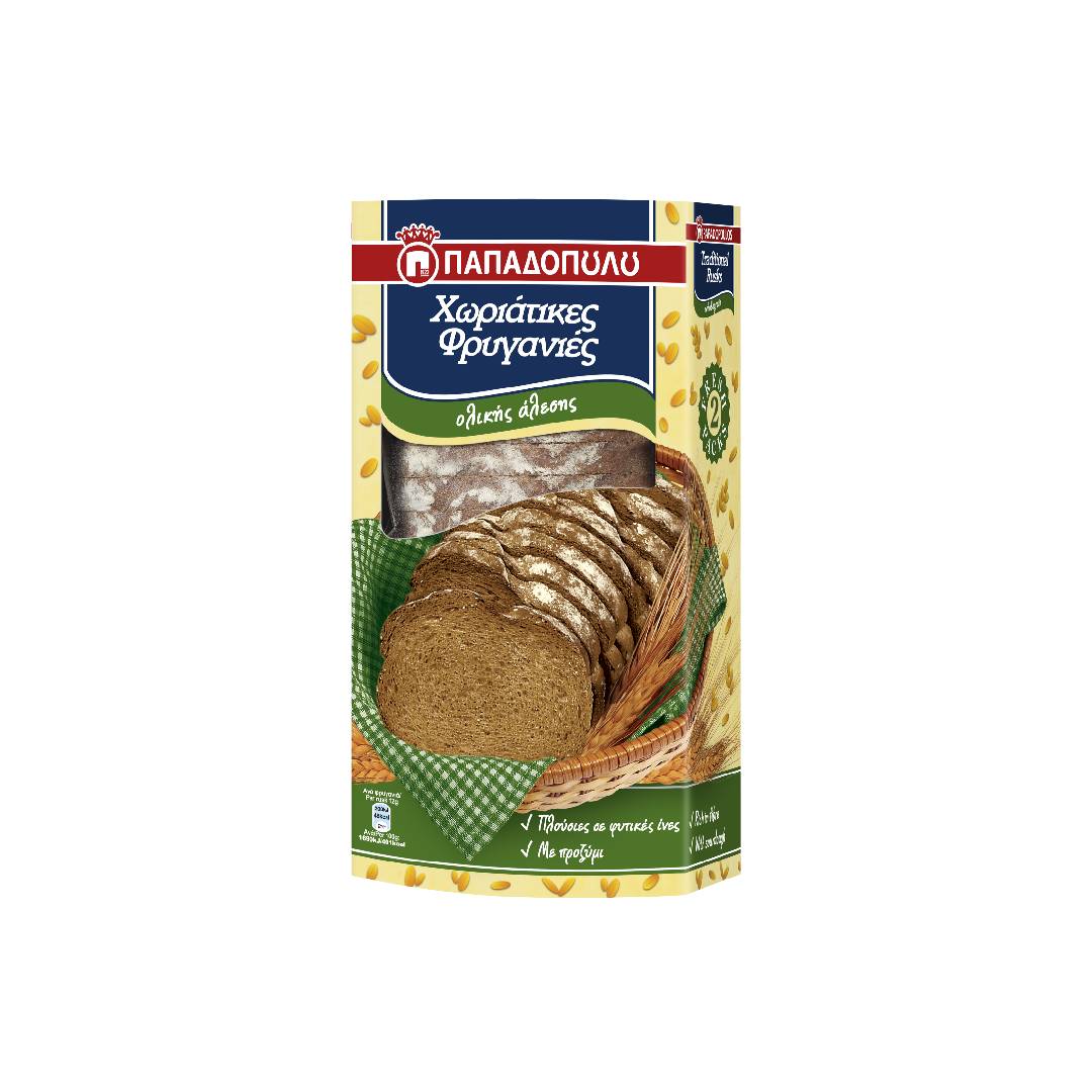Χωριάτικες Φρυγανιές Ολικής Άλεσης Vegan 240gr