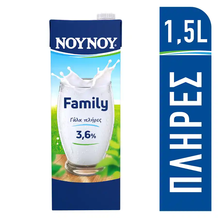 Family Γάλα Υψηλής Παστερίωσης Πλήρες 1,5lt