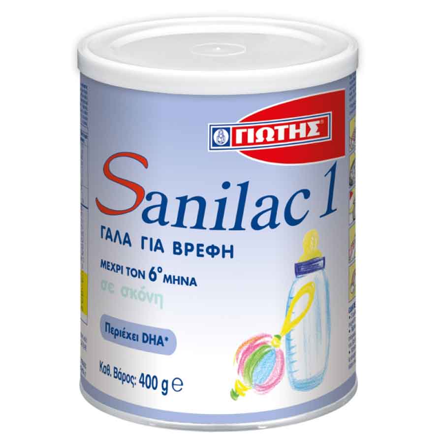 Sanilac 1 Γάλα για Βρέφη μέχρι 6 Μηνών σε σκόνη 400gr