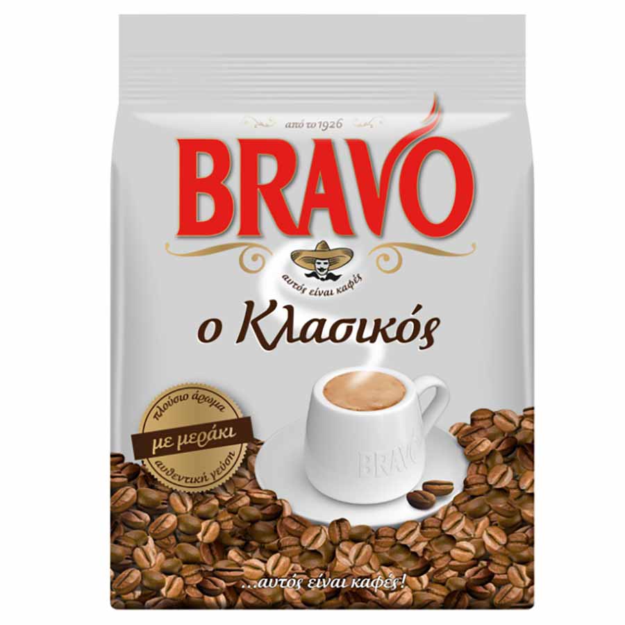bravo κλασικός καφές ελληνικός 193 g