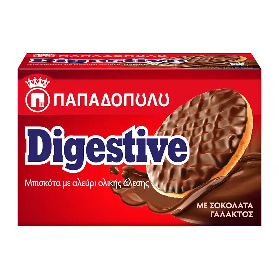 Digestive Μπισκότα με Επικάλυψη Σοκολάτα Γάλακτος 200gr