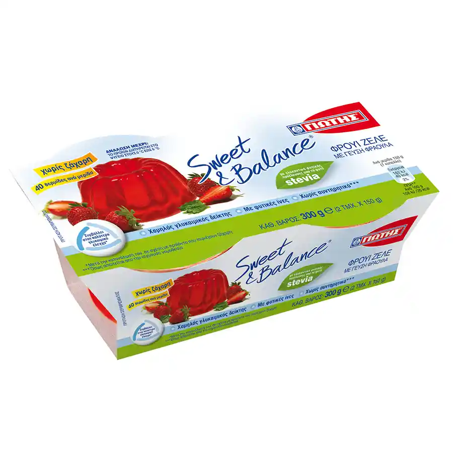 Sweet & Balance Φρουί Ζελέ Φράουλα Χωρίς ζάχαρη 2x150gr