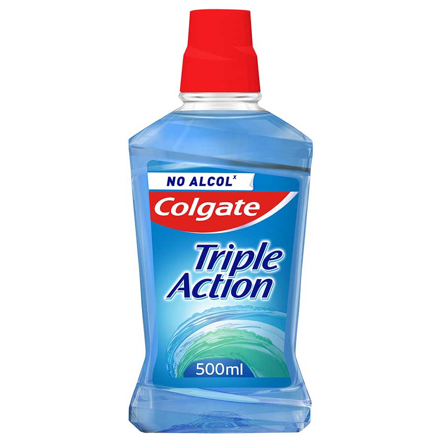 colgate στοματικό διάλυμα triple action 500 ml