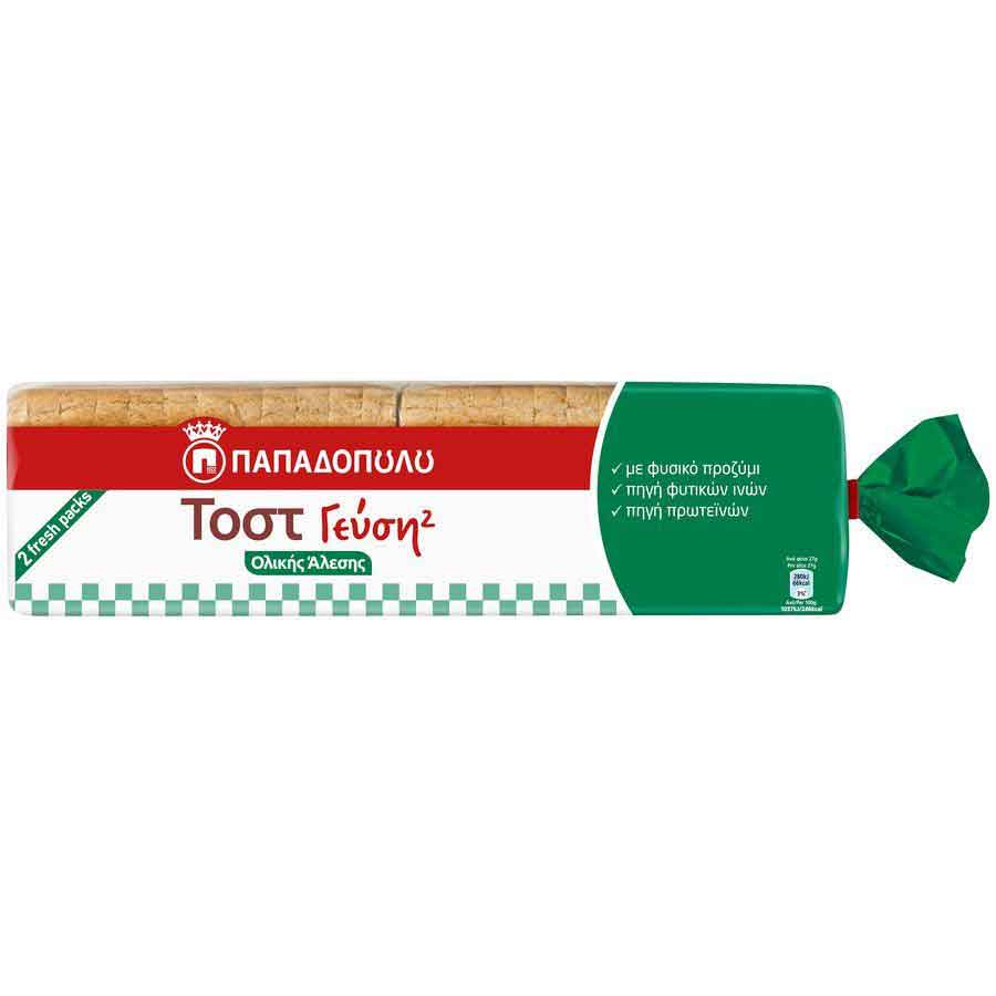 Γεύση² Ψωμί για Τοστ Ολικής Άλεσης Vegan 700gr