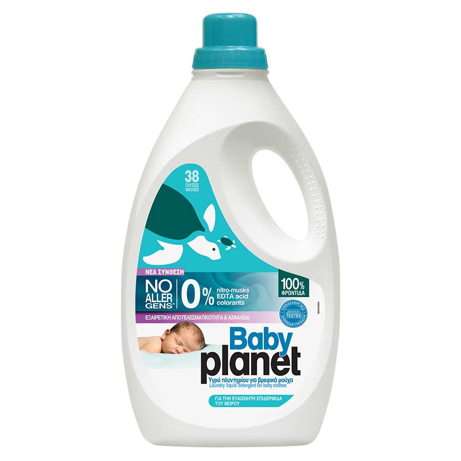 PLANET Baby Απορρυπαντικό Πλυντηρίου Ρούχων Υγρό 38 πλύσεις 2204ml
