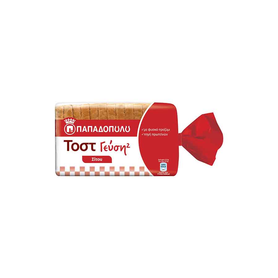 Γεύση² Ψωμί για Τόστ Σίτου Vegan 325gr