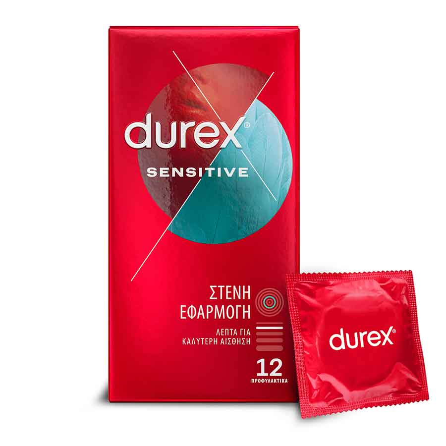 DUREX Sensitive Προφυλακτικά Στενή Εφαρμογή 12 τεμ.