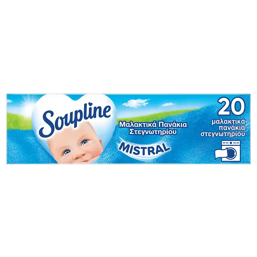 SOUPLINE Μαλακτικά Πανάκια Στεγνωτηρίου Mistral 20 τεμ.