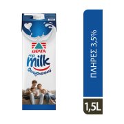 ΔΕΛΤΑ μμμMilk Οικογενειακό Γάλα Υψηλής Παστερίωσης Πλήρες 3,5% 1,5 L