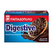 Digestive Μπισκότα με Επικάλυψη Μαύρη Σοκολάτα 200gr