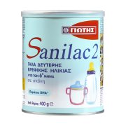 Sanilac 2 Γάλα 2ης Βρεφικής Ηλικίας 6+ Μηνών σε σκόνη 400gr