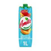 amita φρουτοποτό πορτοκάλι βερίκοκο μήλο 1 L