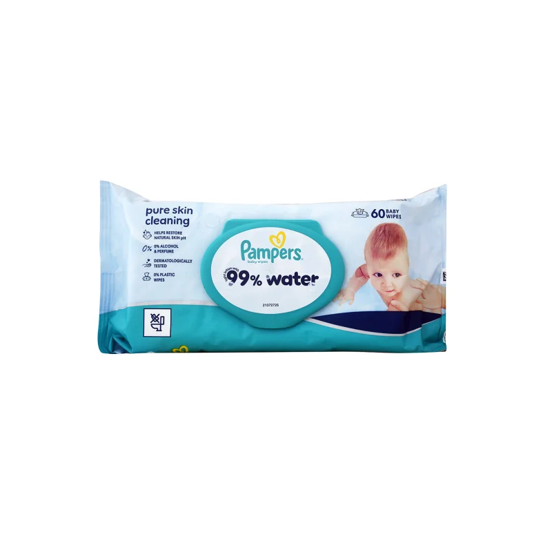 PAMPERS Μωρομάντηλα 99% Water 60 τεμ.