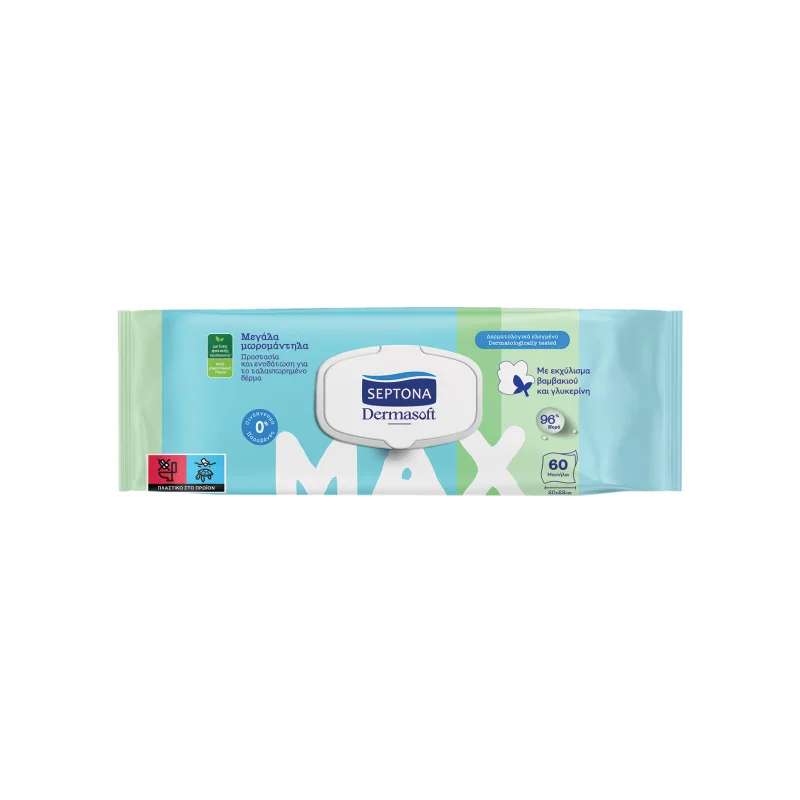 SEPTONA Μωρομάντηλα Dermasoft Max 60 τεμ.