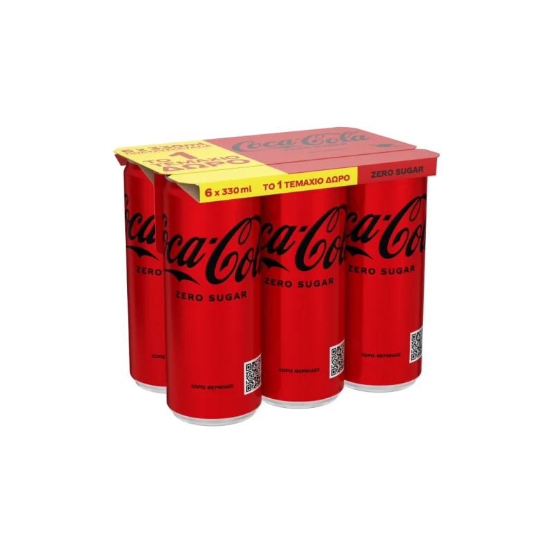 Zero Αναψυκτικό Χωρίς ζάχαρη 5x330ml +1 Δώρο