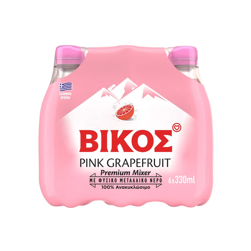 ΒΙΚΟΣ Αναψυκτικό Pink Grapefruit 6 × 330 ml