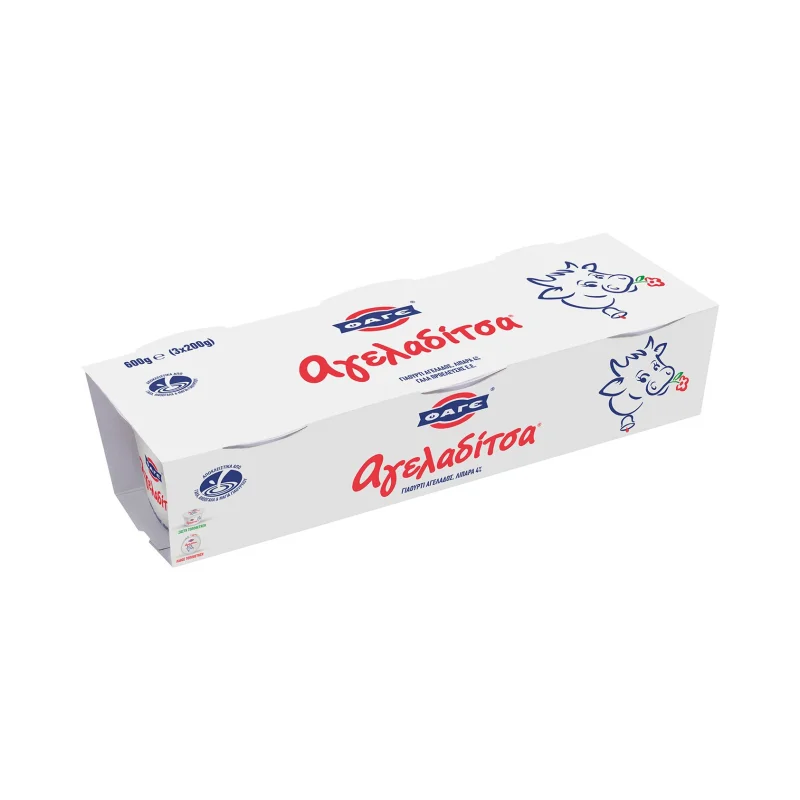 ΦΑΓΕ Αγελαδίτσα Γιαούρτι 4% 3 × 200 g