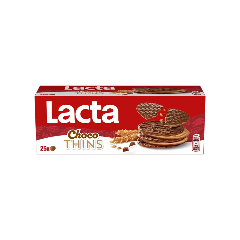 LACTA Μπισκότα Choco Thins 170 g