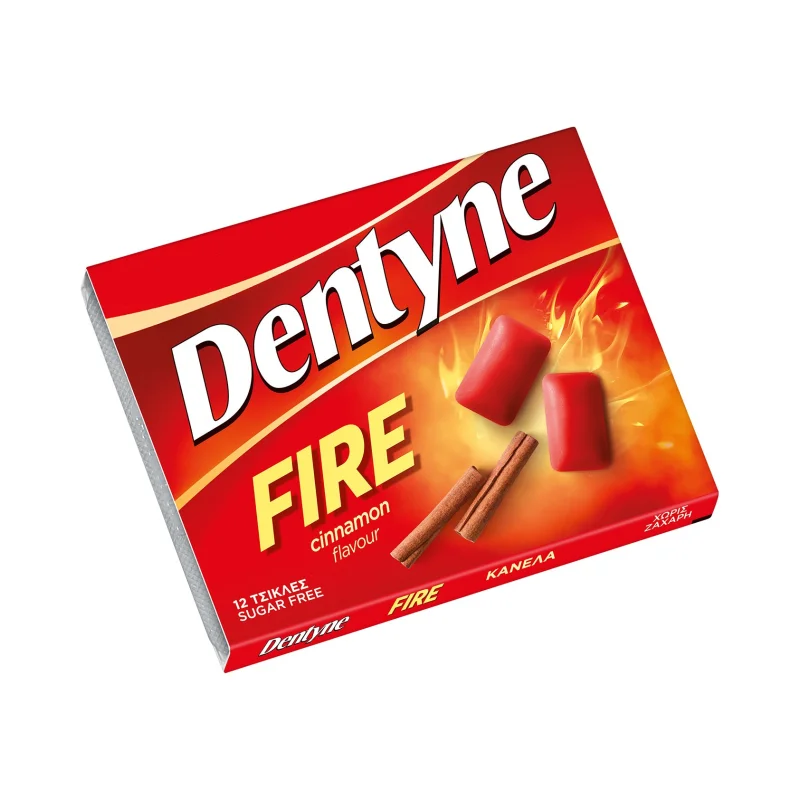 DENTYNE Fire Τσίχλες Κανέλα Χωρίς ζάχαρη 12 τεμ 16,8 g