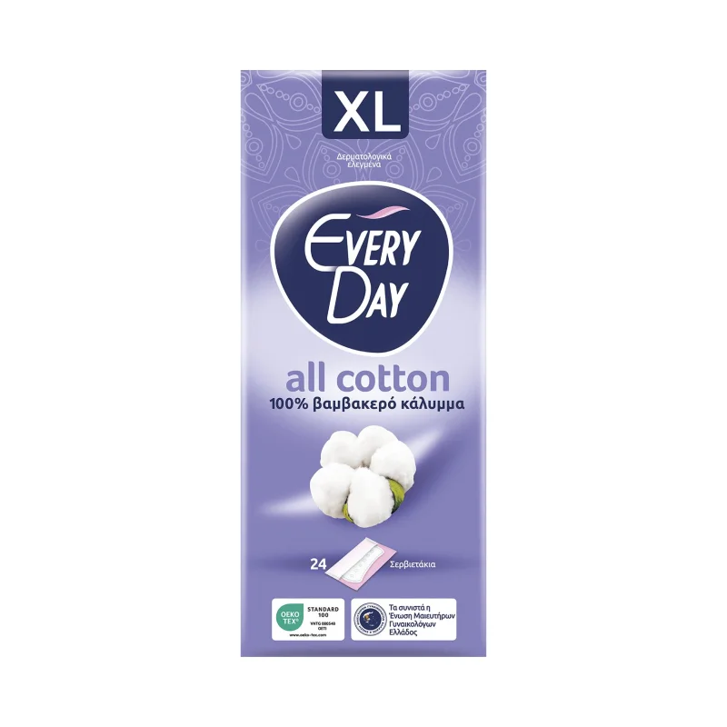 everyday all cotton σερβιετάκια extra long 24 τεμ.
