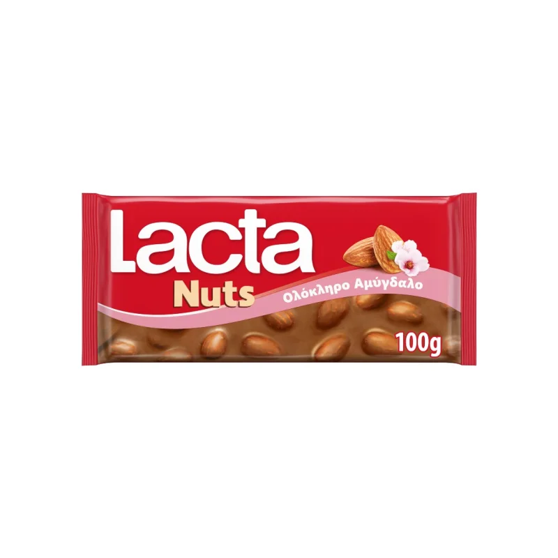 lacta σοκολάτα ολόκληρο αμύγδαλο 100 g