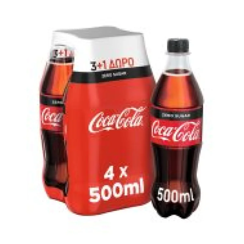Zero Αναψυκτικό Χωρίς ζάχαρη 3x500ml +1 Δώρο