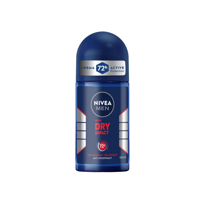 nivea men dry impact αποσμητικό roll-on . 50 ml