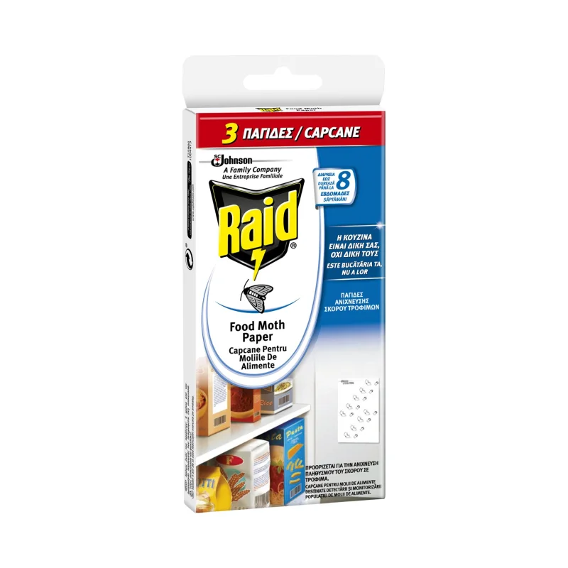 raid παγίδες σκόρου για τρόφιμα 3 τεμ.